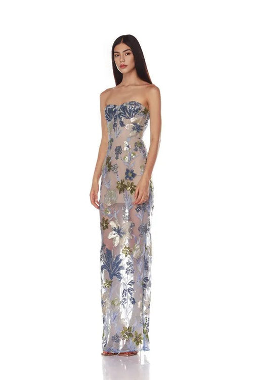Midnight Botanica Gown