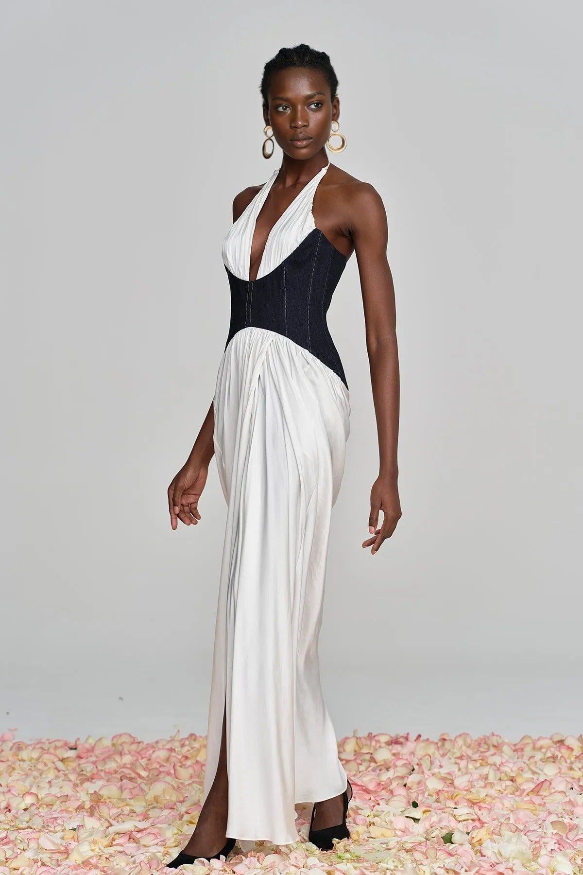 Amaree Halter Neck Corset Maxi Dress