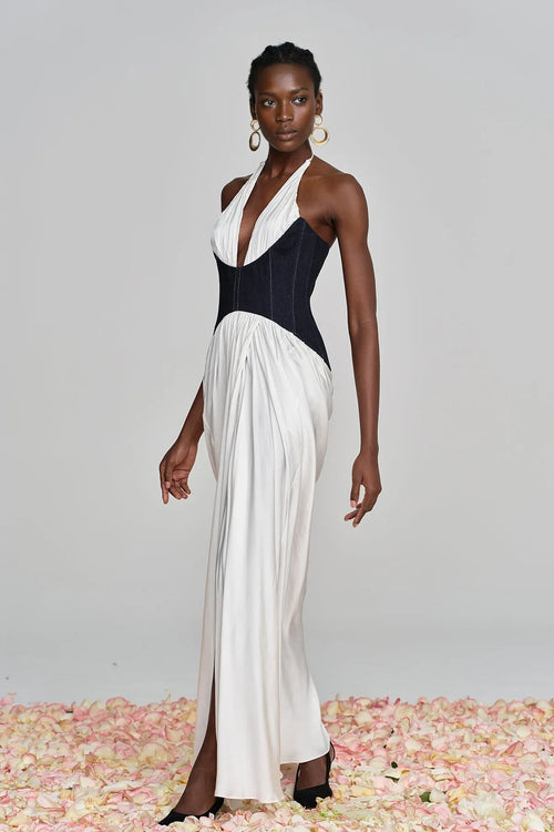 Amaree Halter Neck Corset Maxi Dress