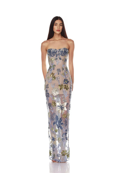 Midnight Botanica Gown