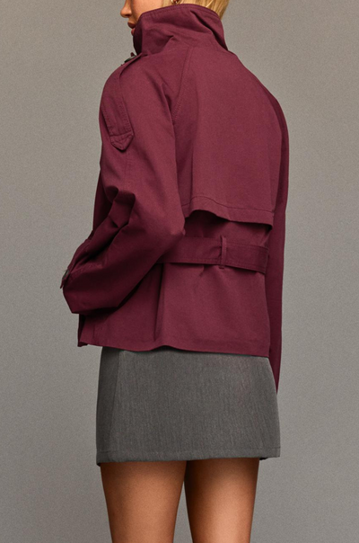 The Brookvale High Neck Short Trench