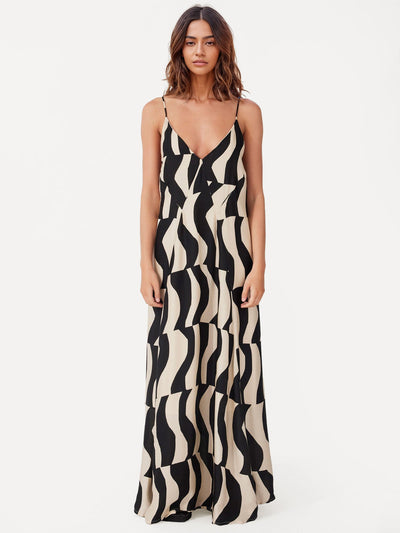 Geometric Print Maxi Dress