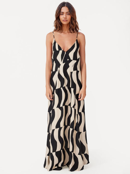 Geometric Print Maxi Dress