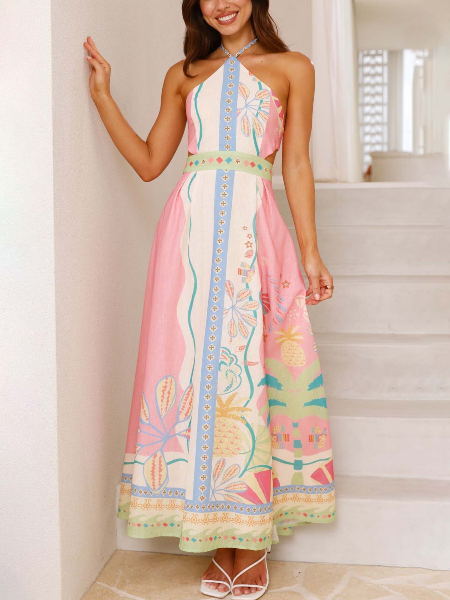 Palermo Breeze Halter Maxi Dress