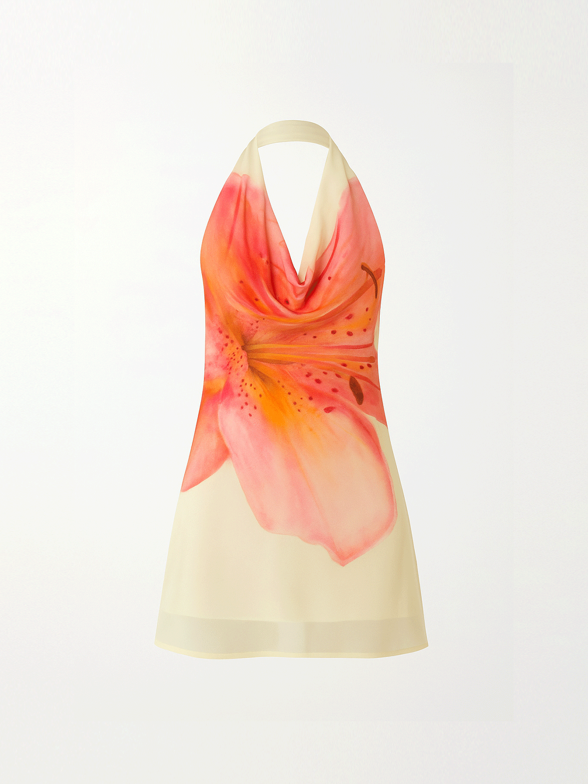 Hibiscus Halter Mini Dress