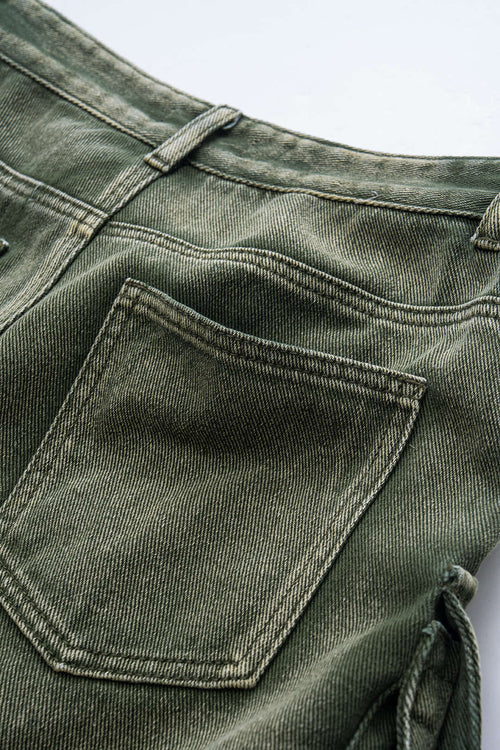 Ombre Multi Pocket Wide Leg Cargo Jeans