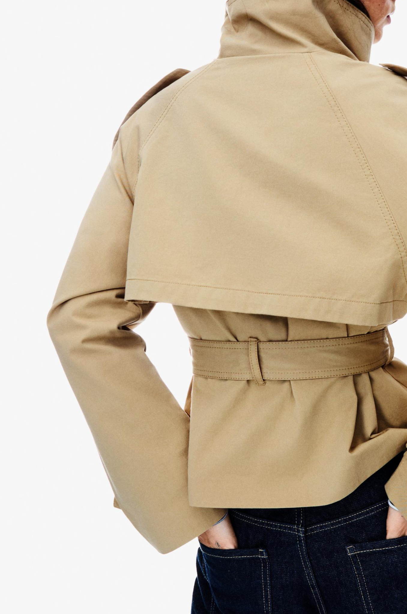 The Brookvale High Neck Short Trench