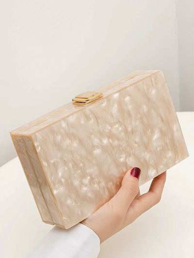Aurora Pearl Acrylic Clutch