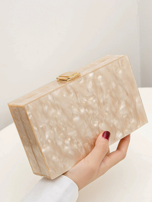 Aurora Pearl Acrylic Clutch