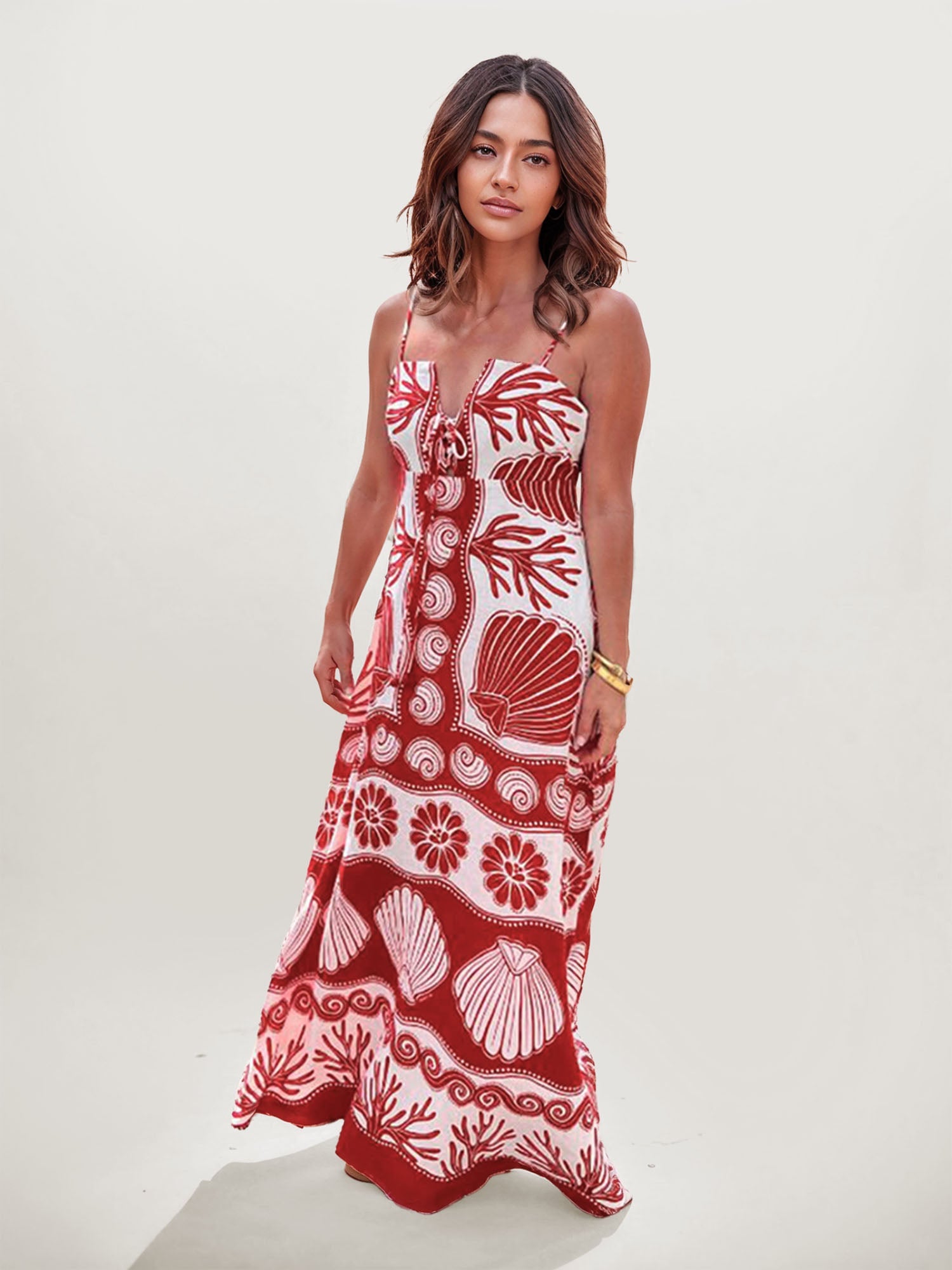 Strapless Floral Maxi Dress