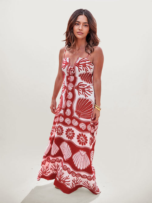 Strapless Floral Maxi Dress