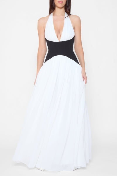 The Elyzá Contrast Maxi Dress