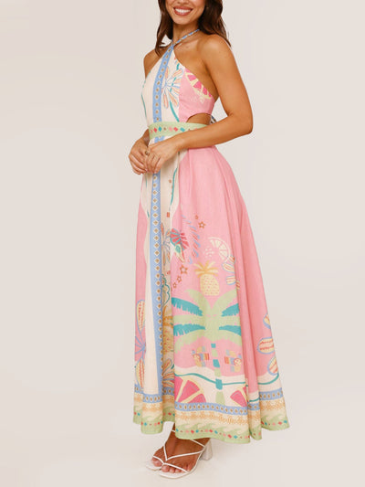 Palermo Breeze Halter Maxi Dress