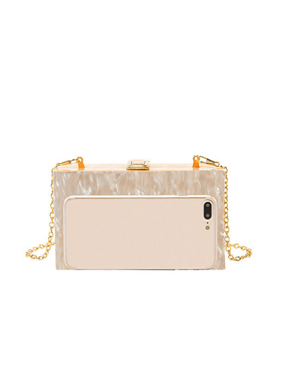 Aurora Pearl Acrylic Clutch