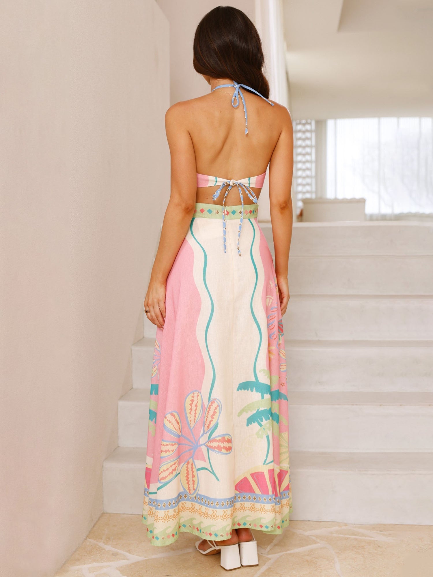 Palermo Breeze Halter Maxi Dress