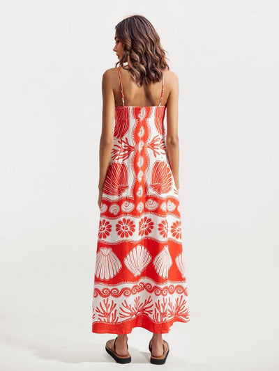 Strapless Floral Maxi Dress