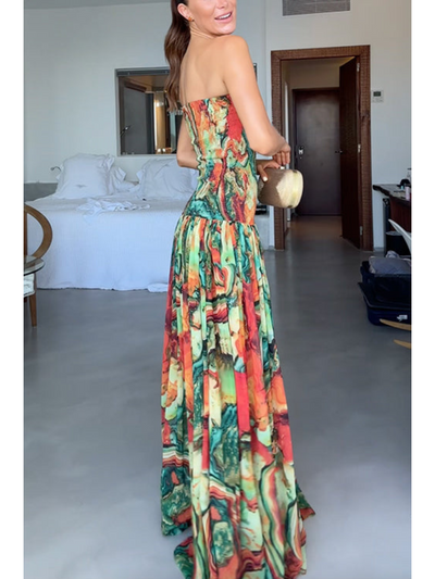 Elysian Ombre Strapless Maxi Dress
