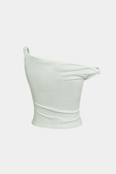 Basic Asymmetrical Twist Sleeveless Top