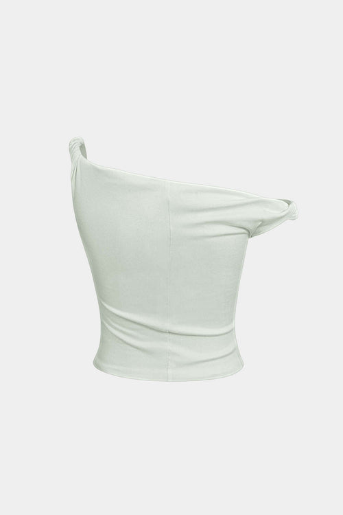 Basic Asymmetrical Twist Sleeveless Top