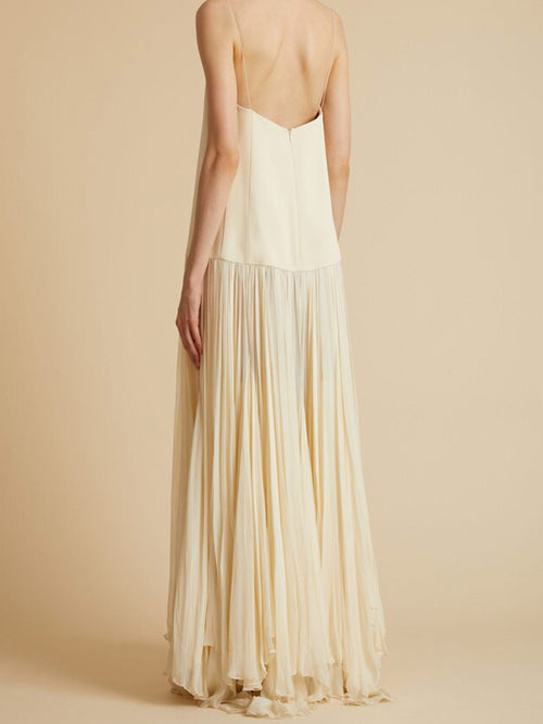 Simple Pleated Maxi Dress