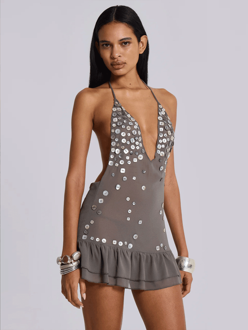 Studette Halo Halter Mini Dress