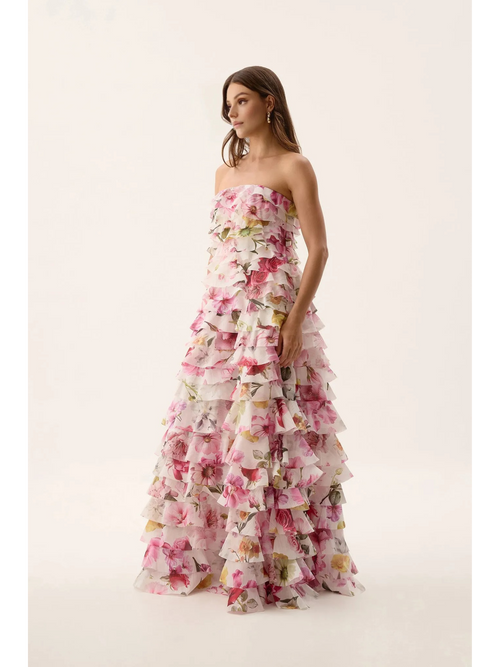 Amélie Bloom Ruffle Gown