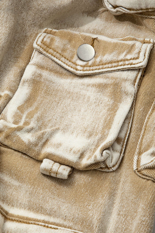 Ombre Multi Pocket Wide Leg Cargo Jeans