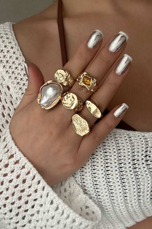 Diamond Retro Flower Ring
