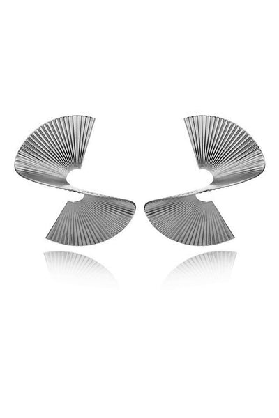 Pleated Metal Earrings