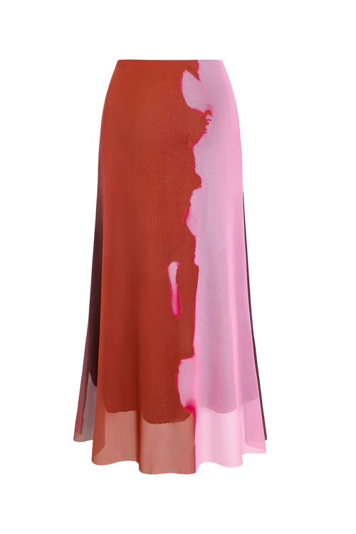 Molten Sunset Midi Skirt
