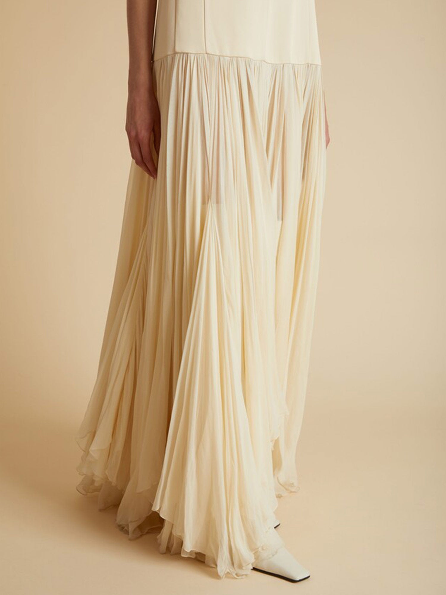 Simple Pleated Maxi Dress