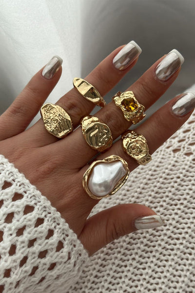 Diamond Retro Flower Ring