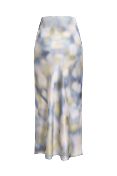 Mist Bloom Satin Skirt