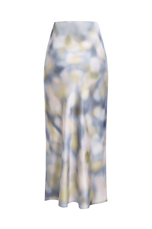 Mist Bloom Satin Skirt