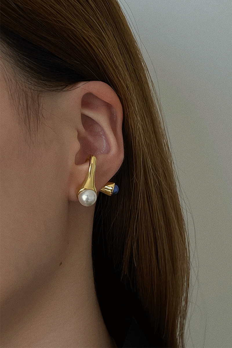 1pc Stacking Pearl Golden Earring