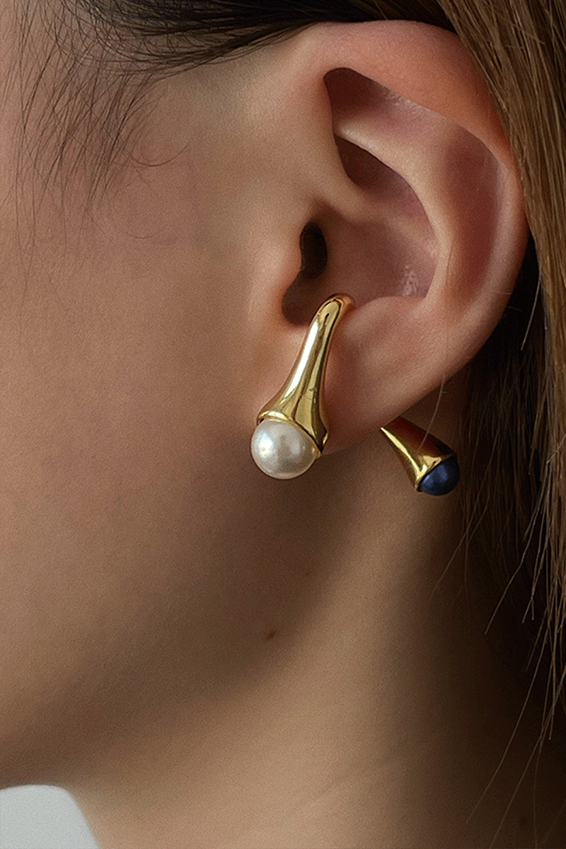 1pc Stacking Pearl Golden Earring