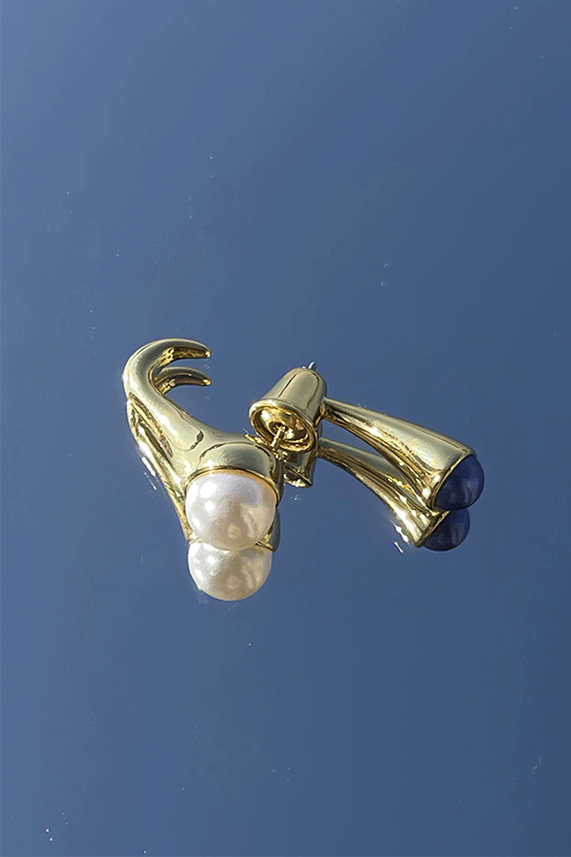 1pc Stacking Pearl Golden Earring