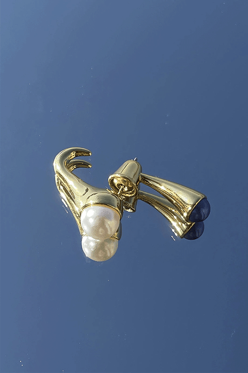 1pc Stacking Pearl Golden Earring