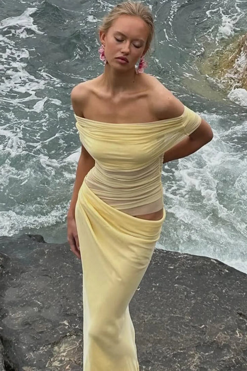 The Lioraë Off Shoulder Maxi Dress