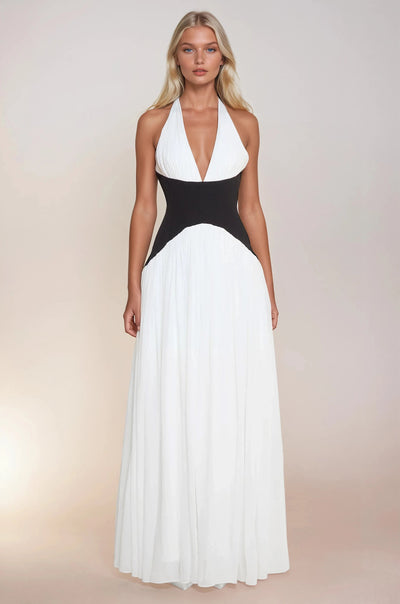 The Elyzá Contrast Maxi Dress