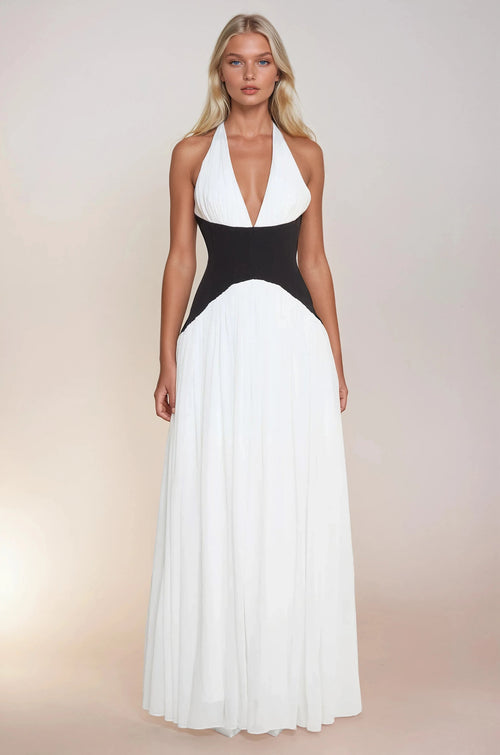 The Elyzá Contrast Maxi Dress
