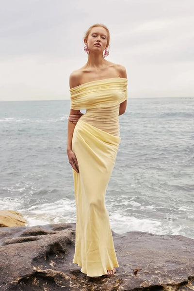 The Lioraë Off Shoulder Maxi Dress