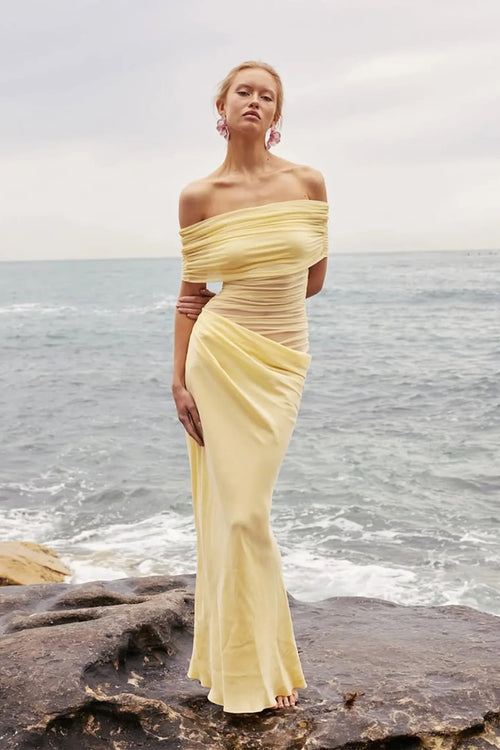 The Lioraë Off Shoulder Maxi Dress