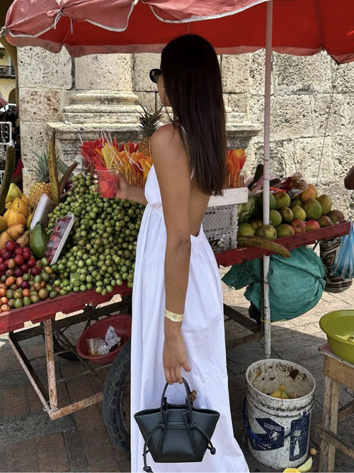 Isabelle Open Back Long Dress