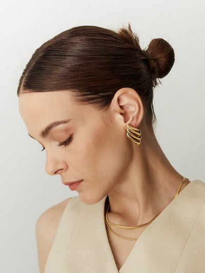 Aitana - Three Layer Wing Earrings