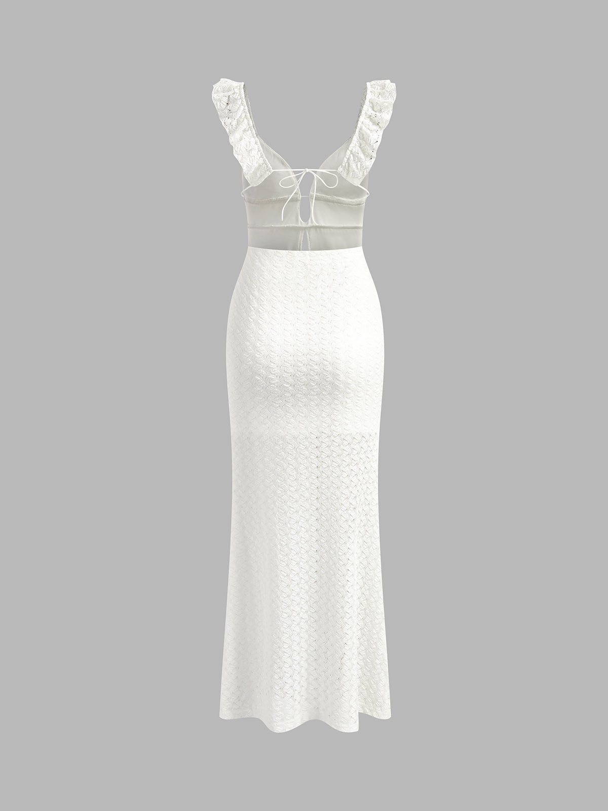 Avelynn White Knitted Maxi Dress