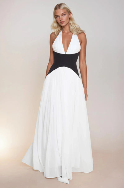 The Elyzá Contrast Maxi Dress