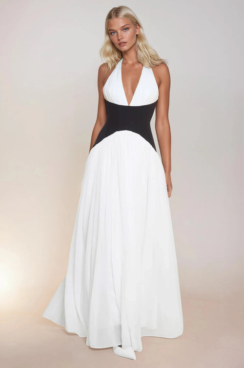 The Elyzá Contrast Maxi Dress