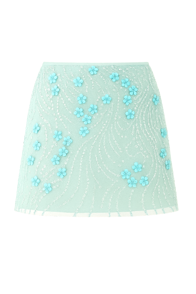 Frost Petal Mini Skirt