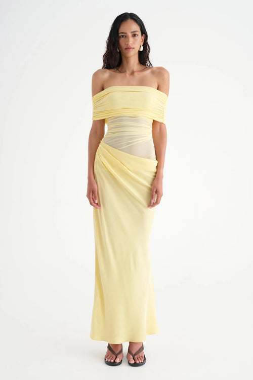 The Lioraë Off Shoulder Maxi Dress